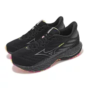 Mizuno 慢跑鞋 Wave Rider 28 男鞋 黑 灰 波浪片 支撐 緩衝 運動鞋 美津濃 J1GC2463-01