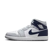 NIKE AIR JORDAN 1 MID 男籃球鞋-白藍-DQ8426104 US7 白色