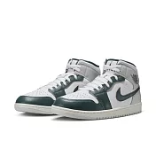 NIKE AIR JORDAN 1 MID SE 男籃球鞋-白綠-FQ7720103 US7 白色