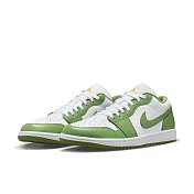 NIKE AIR JORDAN 1 LOW SE 男籃球鞋-白綠-HF4823100 US7.5 白色