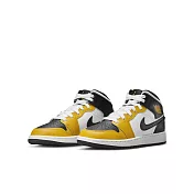 NIKE AIR JORDAN 1 MID (GS) 中大童 女籃球鞋-黑黃-DQ8423701 US4 黑色