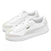 Puma 休閒鞋 Lajla T Toe Wns 女鞋 白 米白 低筒 板鞋 小白鞋 39773402 25cm WHITE/FEATHER GRAY