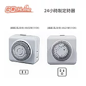 GoHome 24小時制定時器(插座3孔30分)-HU21M(110V)