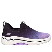 Skechers Go Walk Arch Fit [124885BKLV] 女 健走鞋 休閒 步行 緩震 漸層 黑紫