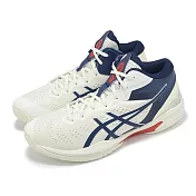 Asics 籃球鞋 GELHoop V16 S 男鞋 米白 海軍藍 輕量 回彈 運動鞋 亞瑟士 1063A102100