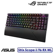 【送原廠電競鼠墊】ASUS 華碩 ROG Strix Scope II 96 RX Wireless 電競鍵盤 青軸/紅軸 青軸