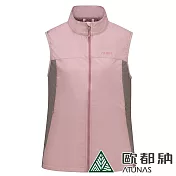 【ATUNAS 歐都納】女款石墨烯微暖輕量背心A1VE2302W- XL 沙漠粉