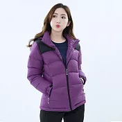 【遊遍天下】女款極暖防潑水防風保暖羽絨外套GJ22048(M-5L) 2XL 紫色