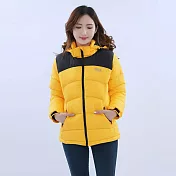 【遊遍天下】女款極暖防潑水防風保暖羽絨外套GJ22048(M-5L) 2XL 黃色