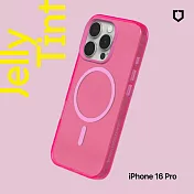 犀牛盾 iPhone 16 Pro(6.3吋) JellyTint(MagSafe兼容)磁吸透明防摔手機殼-相機鍵開孔版(終身黃化保固) - 粉漾桃