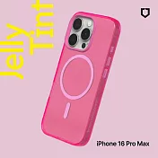 犀牛盾 iPhone 16 Pro Max(6.9吋) JellyTint(MagSafe兼容)磁吸透明防摔手機殼(終身黃化保固) - 粉漾桃