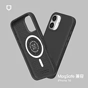 犀牛盾 iPhone 16(6.1吋) SolidSuit(MagSafe兼容)超強磁吸手機殼 - 經典黑