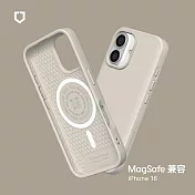 犀牛盾 iPhone 16(6.1吋) SolidSuit(MagSafe兼容)超強磁吸手機殼 - 貝殼灰