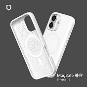 犀牛盾 iPhone 16(6.1吋) SolidSuit(MagSafe兼容)超強磁吸手機殼 - 經典白