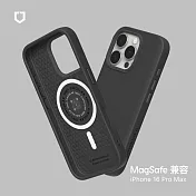 犀牛盾 iPhone 16 Pro Max(6.9吋) SolidSuit(MagSafe兼容)超強磁吸手機殼 - 經典黑