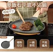 【適用電磁爐】麥飯石平底不沾鍋煎盤 28CM【APEX】 (煎蛋鍋 /平底鍋 /早餐鍋/ 鍋具/煎餅鍋/烤盤/煎烤盤/露營/烤肉/不沾鍋/通用爐具) 28 公分 煎鍋