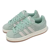 adidas 休閒鞋 Campus 00s W 綠 白 女鞋 麂皮 復古 三葉草 愛迪達 JI1984