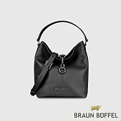 【BRAUN BUFFEL 德國小金牛】台灣總代理 馬克西 肩包-黑色/BF847-32-BK