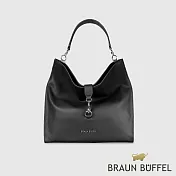 【BRAUN BUFFEL 德國小金牛】台灣總代理 馬克西 大肩包-黑色/BF847-53-BK