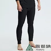 【ATUNAS 歐都納】男款魔力升溫保暖貼身內著長褲A1UCBB03M- M 黑