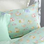 【家適居家】角落小夥伴-床包枕套組-咖啡杯(兩色)-單人/雙人均一價 綠色-單人