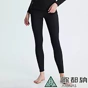 【ATUNAS 歐都納】女款魔力升溫保暖貼身內著長褲/內搭褲A1UCBB05W- L 黑