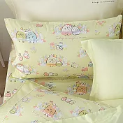 【家適居家】角落小夥伴-床包枕套組-花園(兩色)-單人/雙人均一價 黃色-單人