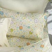 【家適居家】角落小夥伴-床包枕套組-幸運草(兩色)-單人/雙人均一價 黃-單人