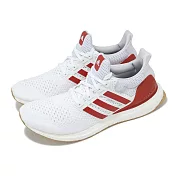 adidas 慢跑鞋 Ultraboost 1.0 男鞋 白 紅 經典款 針織 馬牌輪胎大底 運動鞋 愛迪達 JH9184