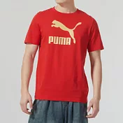 PUMA 男女 流行系列Golden Sprint短袖T恤(N)-62582411 2XL 紅色