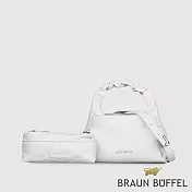 【BRAUN BUFFEL 德國小金牛】台灣總代理 薇拉-A 附背帶小肩包-白色/BF850-51-WT