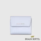 【BRAUN BUFFEL 德國小金牛】台灣總代理 薇拉-A 8卡兩折短夾-淡藍色/BF850-404-CBL