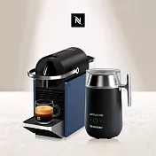 【Nespresso】膠囊咖啡機 Pixie 深蘊藍 Barista咖啡大師調理機 組合