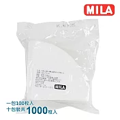 MILA V型(錐型)漂白01濾紙1000枚入