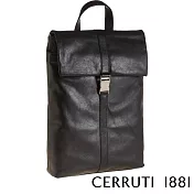 【Cerruti 1881】限量2折 義大利頂級小牛皮後背包 全新專櫃展示品(黑色 CEZA01104M)