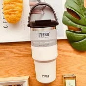 【TYESO】304不銹鋼手提保溫杯隨行杯 750ml(保溫杯/咖啡杯/保溫瓶/冰霸保冰杯) 白色