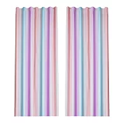 【巴芙洛】彩條系列抗UV遮光窗簾/260*165*1窗2片組合(窗簾/拉簾/風水簾/門簾) 彩條優雅紫