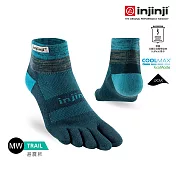 injinji Trail野跑避震吸排五趾短襪 M 午夜藍