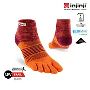 injinji 女 Trail野跑避震吸排五趾短襪 M-L 烈焰