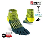 injinji 女 Trail野跑避震吸排五趾短襪 M-L 螢火蟲