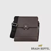 【BRAUN BUFFEL 德國小金牛】台灣總代理 巴雷特 直式斜背包-咖啡色/BF546-17-GCO