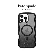 【kate spade】iPhone 16 精品磁吸防摔波浪殼 幻影黑 iphone16pro