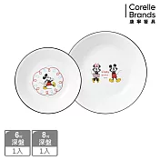 【美國康寧 CORELLE】 歡樂米奇家兩件式深盤組-B02