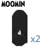 【日本MOOMIN】魯魯米系列 船型短襪 黑色 魯魯米腳背露出款 兩雙優惠組