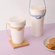 Peanuts史努比矽膠飲料杯套 -胡士托(黃)