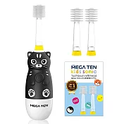 VIVATEC-MEGA TEN 360兒童電動牙刷(含機身1組+刷頭3入) 黑貓