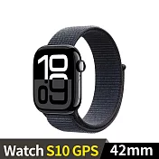 Apple Watch S10 GPS 42mm 鋁金屬錶殼運動錶環 (曜石黑色+墨水色運動錶環)