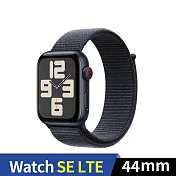 Apple Watch SE 2024 GPS+LTE 44mm 鋁金屬錶殼運動錶環 (午夜色+墨水色運動錶環)