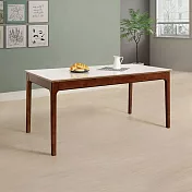 Homelike 喜家居160cm巖板實木餐桌-胡桃色(2420)