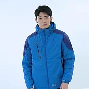 【遊遍天下】男款二件式防風透濕外套+無縫90拒水羽絨外套(GJ25005) 2XL 水藍